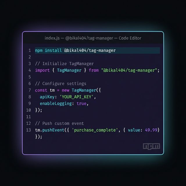 @bikal404/tag-manager npm package